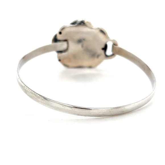 Gorgeous Silver 925 Rose Flower Bangle - Picture 3 of 8
